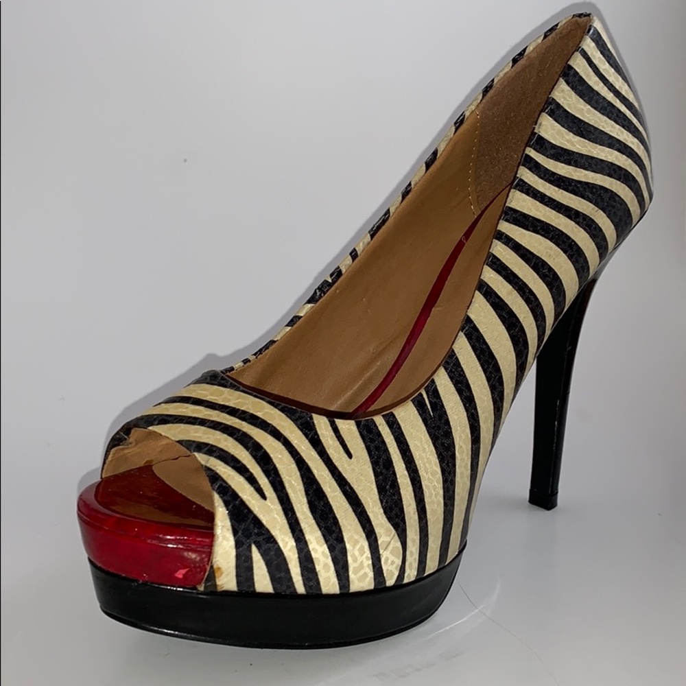 Sexy Platform Peeptoe Zebra 5 in Platform